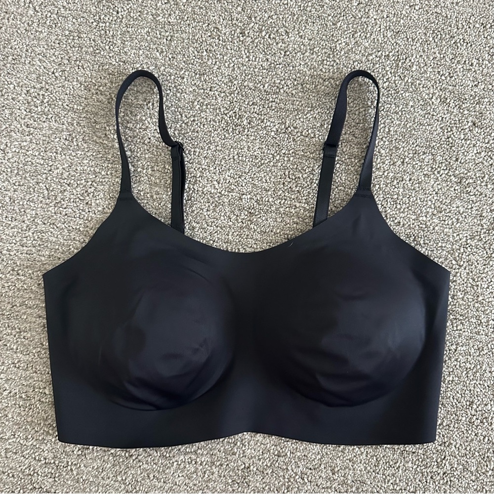 EBY Seamless Support Bralette Bra Black Removable Cups Medium